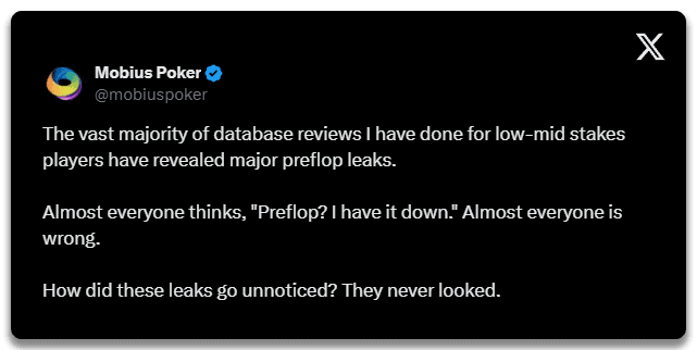 Preflop leaks tweet