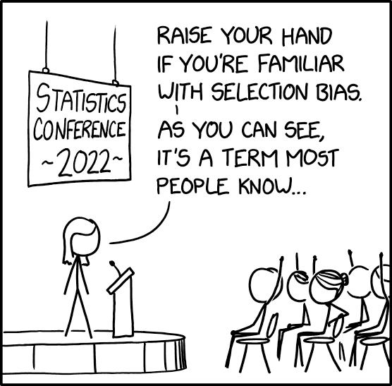 Cartoon illustrating selection bias